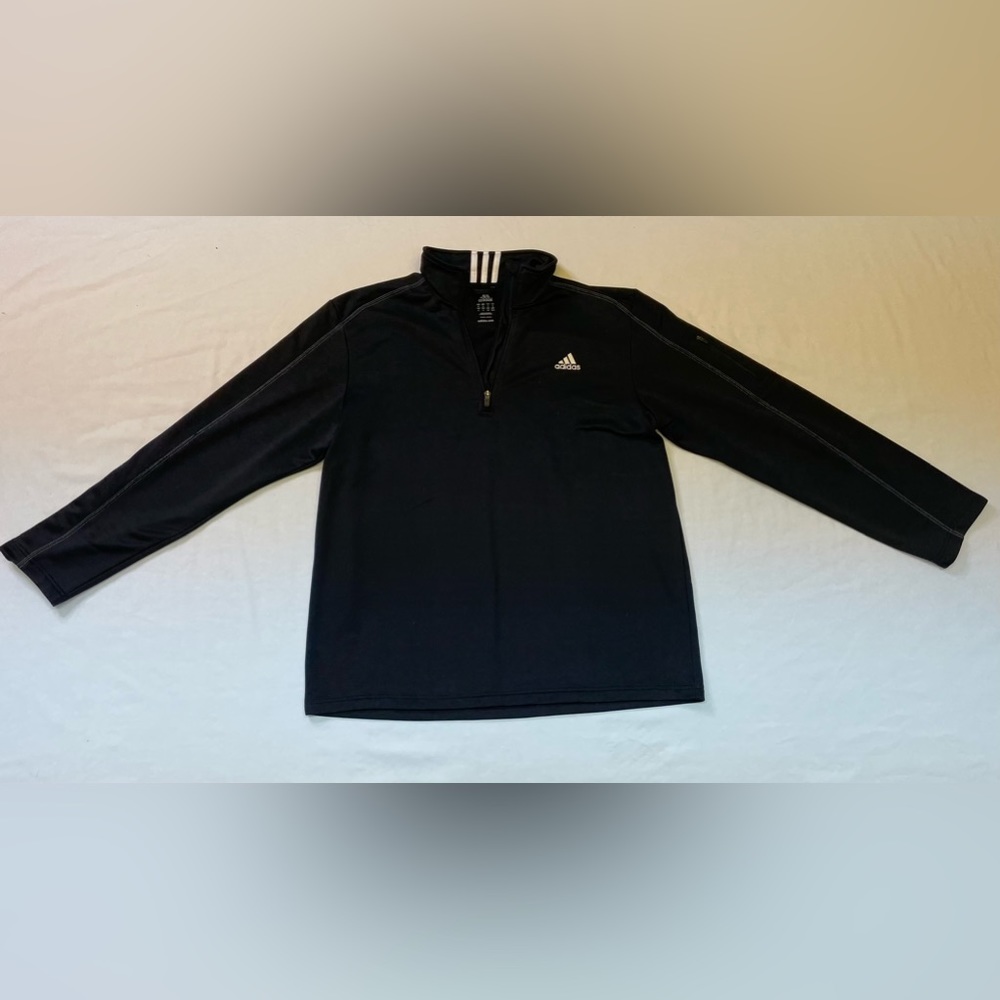 Adidas Men’s Golf Pullover 1/4 Zip Black Long Sleeve Size XL RN#88387